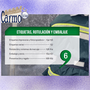 Cabecera del catálogo de Carmoficina 06 Etiquetas y rotulación