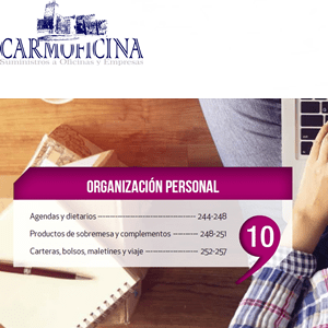 Cabecera del catálogo de Carmoficina 10 Organización personal.