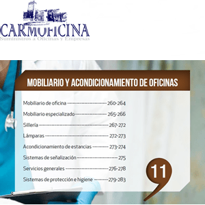 Cabecera del catálogo de Carmoficina 11 Mobiliario.